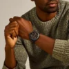Maschine Dreizeigeruhr mit Datum Dunkelbraunes LiteHide™-Lederarmband