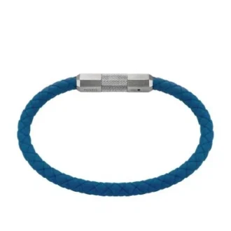 Maschinell geriffeltes Armband aus marineblauem Silikon