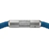 Maschinell geriffeltes Armband aus marineblauem Silikon