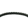 Maschinell geriffeltes Leder und Edelstahl-Armband