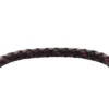 Maschinell geriffeltes Leder und Edelstahl-Armband
