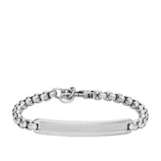 Maschinell gerändelte Textur Edelstahl-ID-Armband
