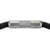 Maschinell gerändeltes schwarzes Silikonarmband