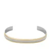 Maschinell gerändeltes zweifarbiges Edelstahl-Armband