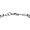 Maschinell gerändeltes, zweifarbiges Edelstahl-Kettenarmband