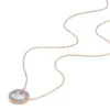 Merrit Classic Perlmutt-Anhänger-Halskette aus roségoldfarbenem Edelstahl