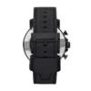 Nate Chronograph Uhr aus schwarzem Leder