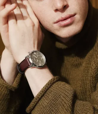 Neutra Chronograph Braune Lederuhr