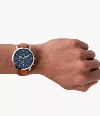 Neutra Chronograph Braune Lederuhr