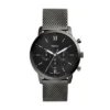 Neutra Chronograph Rauchfarbenes Edelstahl-Mesh-Armband