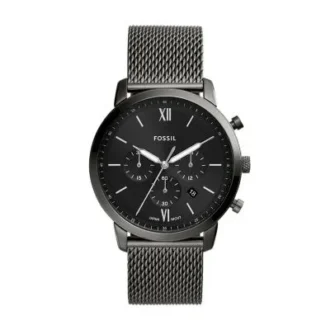 Neutra Chronograph Rauchfarbenes Edelstahl-Mesh-Armband