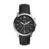 Neutra Chronograph Uhr aus schwarzem Leder