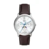 Neutra Moonphase Multifunktionsuhr mit braunem Lederarmband