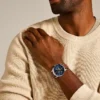 Neutra Moonphase Multifunktionsuhr mit braunem Lederarmband