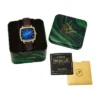 Nick Jonas x Fossil Machine Luxe Blue Vignette Dreizeigeruhr aus braunem Krokodilleder