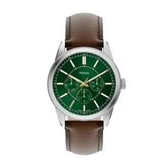Pearson Multifunktionsuhr aus braunem Leder