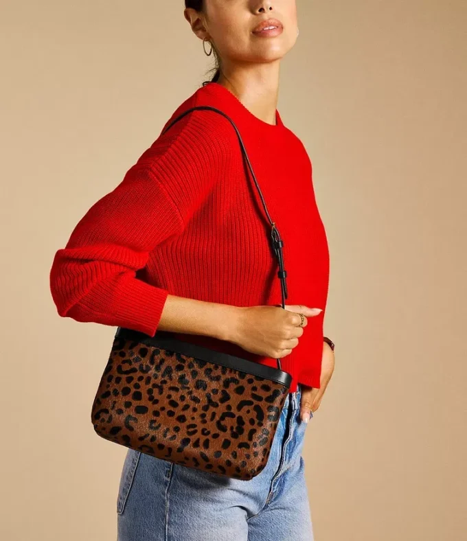 Penrose Clutch aus Haarcalf-Leder