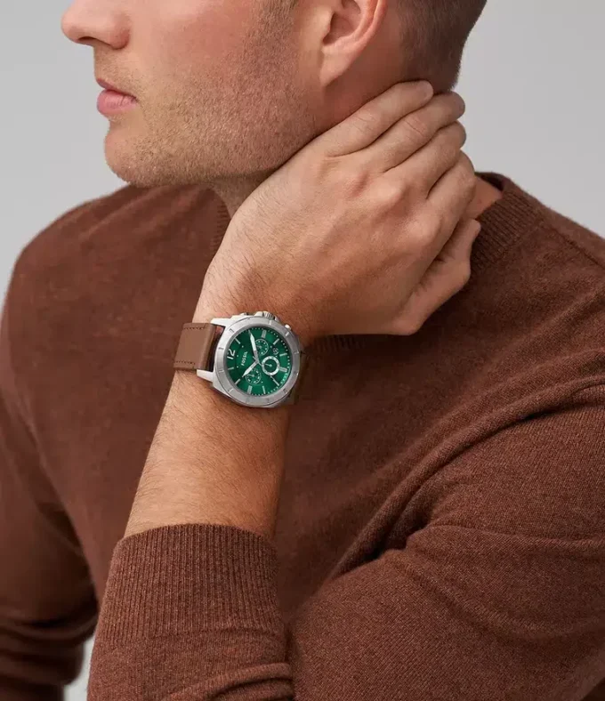 Privateer Chronograph Braune Lederuhr