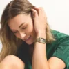 Raquel Dreizeiger-Uhr mit Datumsanzeige aus Edelstahl