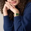 Raquel Dreizeigeruhr aus goldfarbenem Edelstahl