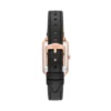 Raquel Dreizeigeruhr mit Datumsanzeige, schwarzes LiteHide™-Lederarmband