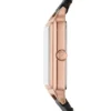 Raquel Dreizeigeruhr mit Datumsanzeige, schwarzes LiteHide™-Lederarmband