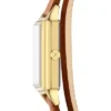Raquel Dreizeigeruhr mit Datumsanzeige und braunem Lederarmband