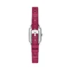 Raquel Mini Zwei-Zeiger-Uhr aus rosa Leder