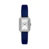 Raquel Mini Zwei-Zeiger-Uhr mit blauem Samtarmband