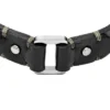Robustes Edelstahlarmband und schwarzes Lederarmband