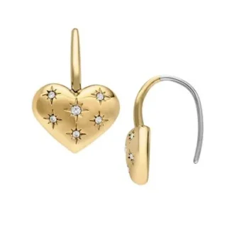 Sadie All My Love Goldfarbene Edelstahl-Ohrringe mit Herzanhänger