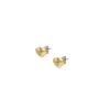 Sadie All My Love Goldfarbene Ohrstecker aus Edelstahl mit Herz