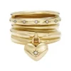 Sadie All My Love Herz-Prestack-Ring aus goldfarbenem Edelstahl