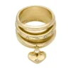 Sadie All My Love Herz-Prestack-Ring aus goldfarbenem Edelstahl