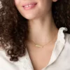 Sadie Goldfarbene Edelstahl-ID-Halskette