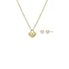 Sadie Goldfarbenes Edelstahl-Herz-Halsketten- und Ohrring-Geschenkset