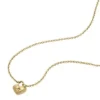 Sadie Goldfarbenes Edelstahl-Herz-Halsketten- und Ohrring-Geschenkset