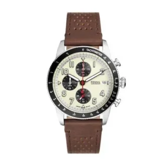 Sport Tourer Chronograph Braune Lederuhr