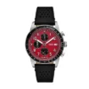 Sport Tourer Chronograph Uhr aus schwarzem Leder