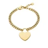 Sutton Armband aus goldfarbenem Edelstahl mit Herz