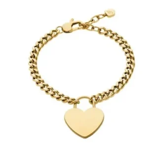 Sutton Armband aus goldfarbenem Edelstahl mit Herz