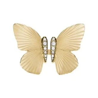 Sutton Butterfly Kollektion Goldfarbener Edelstahl-Ring mit zentralem Fokus