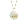 Sutton Evil Eye Goldfarbene Edelstahl-Anhänger-Halskette