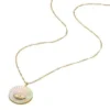 Sutton Evil Eye Goldfarbene Edelstahl-Anhänger-Halskette