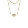 Sutton Evil Eye Goldfarbene Edelstahl-Mehrstrang-Halskette