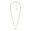 Sutton Evil Eye Goldfarbene Edelstahl-Mehrstrang-Halskette