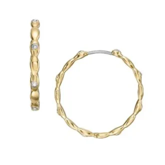 Sutton Evil Eye Goldfarbene Ohrringe aus Edelstahl