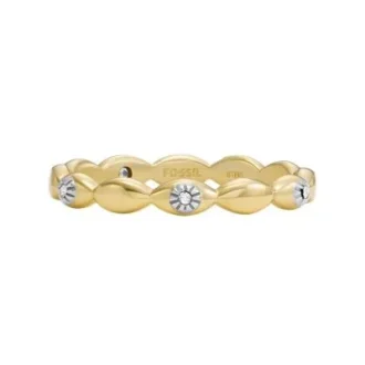 Sutton Evil Eye Goldfarbener Edelstahl-Bandring