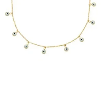 Sutton Evil Eye Messingketten-Halskette