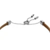 Sutton Glitz Herz-Armband aus braunem Leder